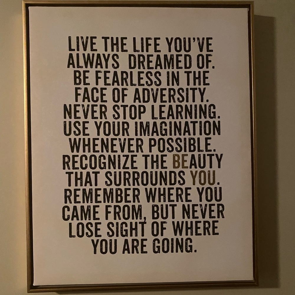 Inspirational sign